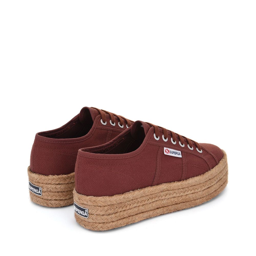 Superga 2790 Rope Brown Platform Sneakers - Women's Sneakers USA | US1726077